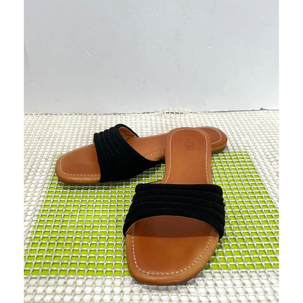 Ugg Jurupa Sandals Slides Women's Black *No size tag but fits to size 7 EUC